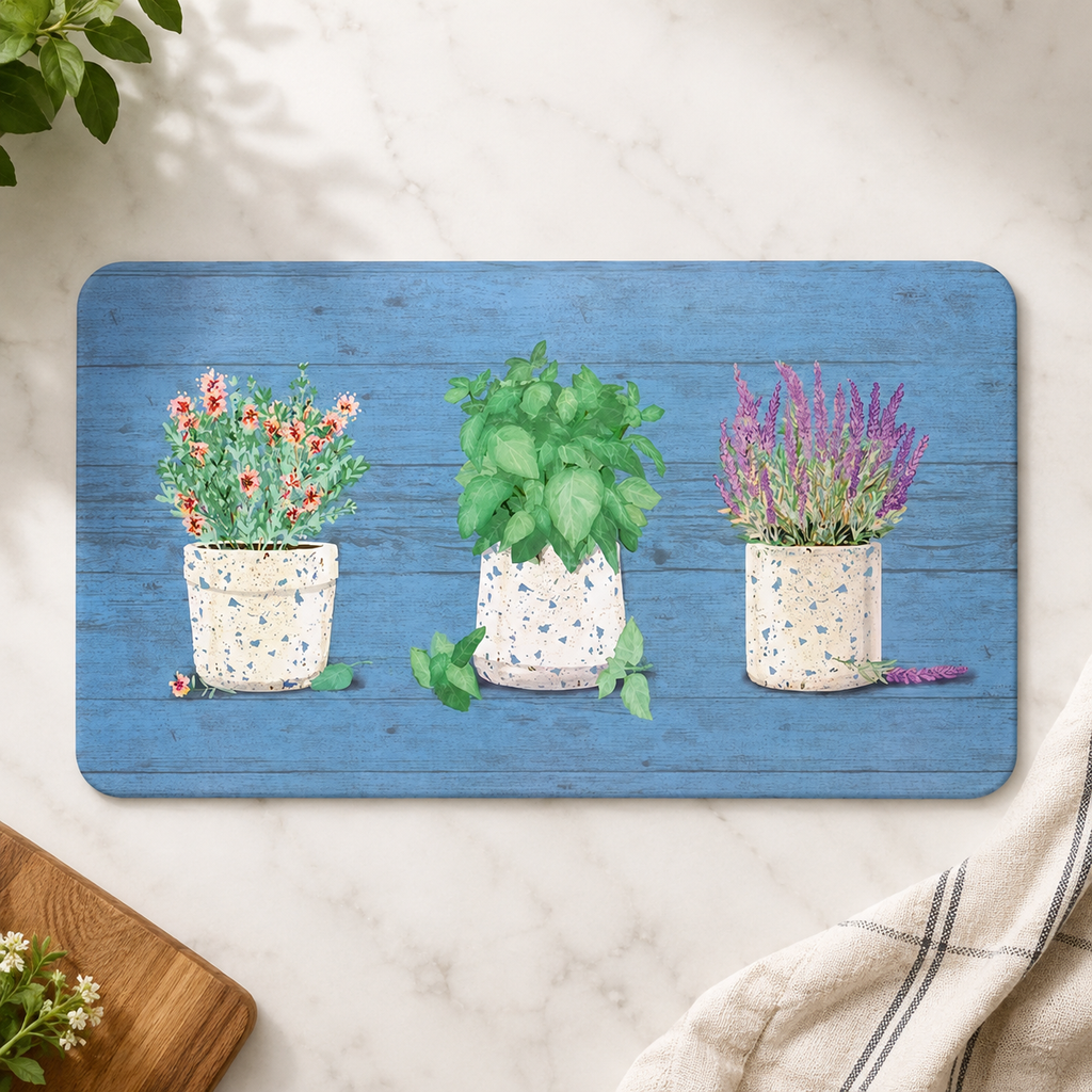 Terrazzo Botanical Comfort Kitchen Mat