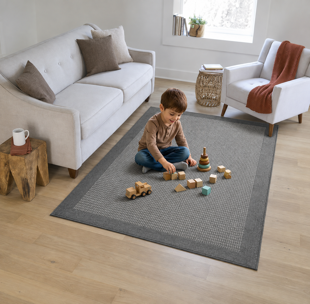 Farmhouse Faux Sisal Area Rug Set